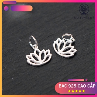 Charm bạc hình hoa sen treo