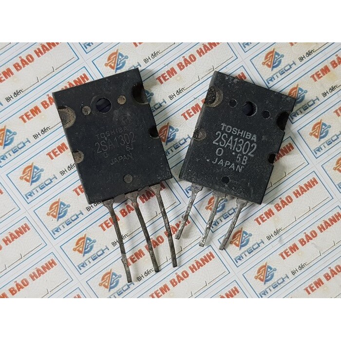 [Combo 2 chiếc] A1302, 2SC1302 Transistor PNP 15A-200V TO-3P Tháo Máy