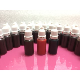 Mực học trên da giả, màu nâu, đỏ, đen lọ 10ml