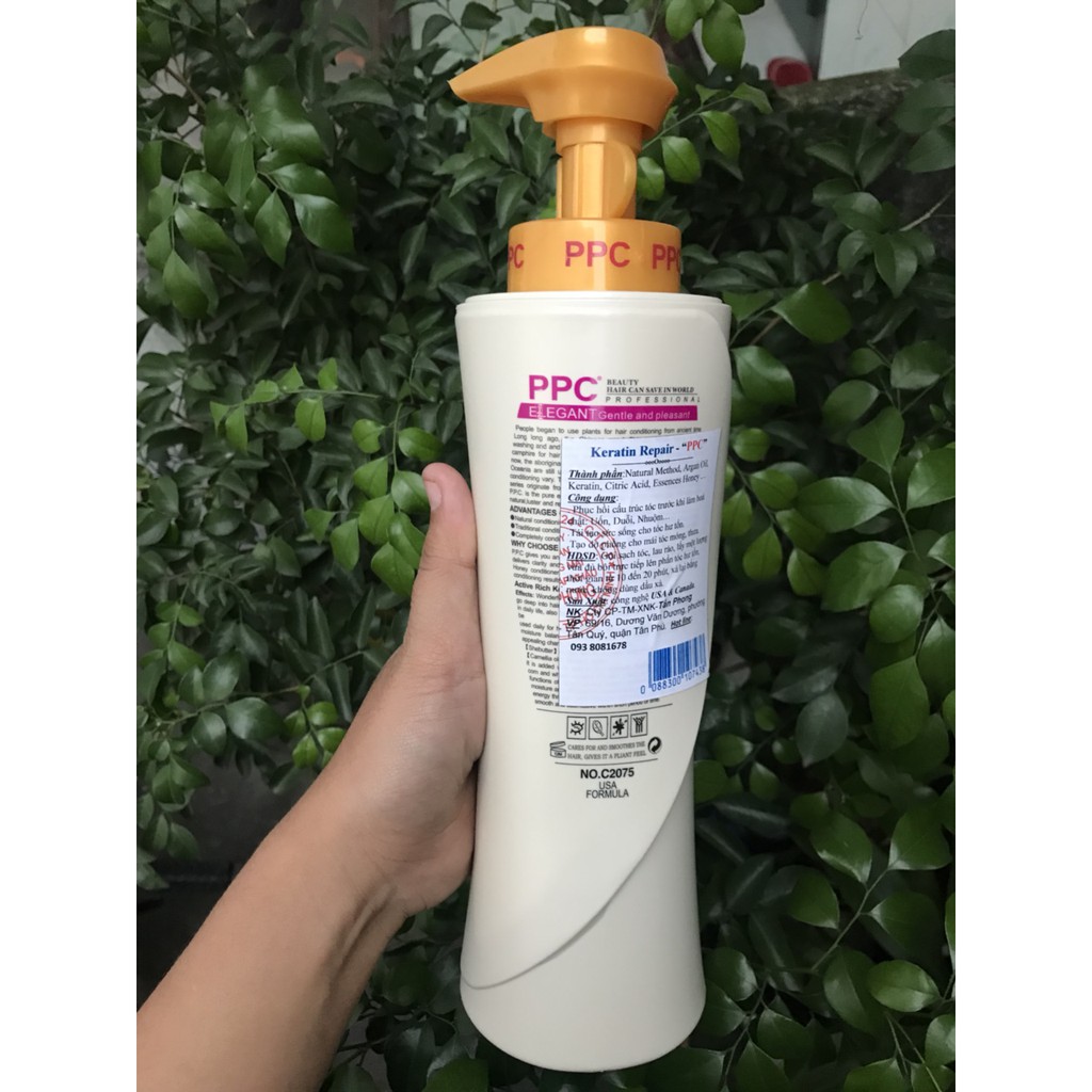 Hấp phục hồi tóc hư tổn Keratin PPC Repair chính hãng 750ml