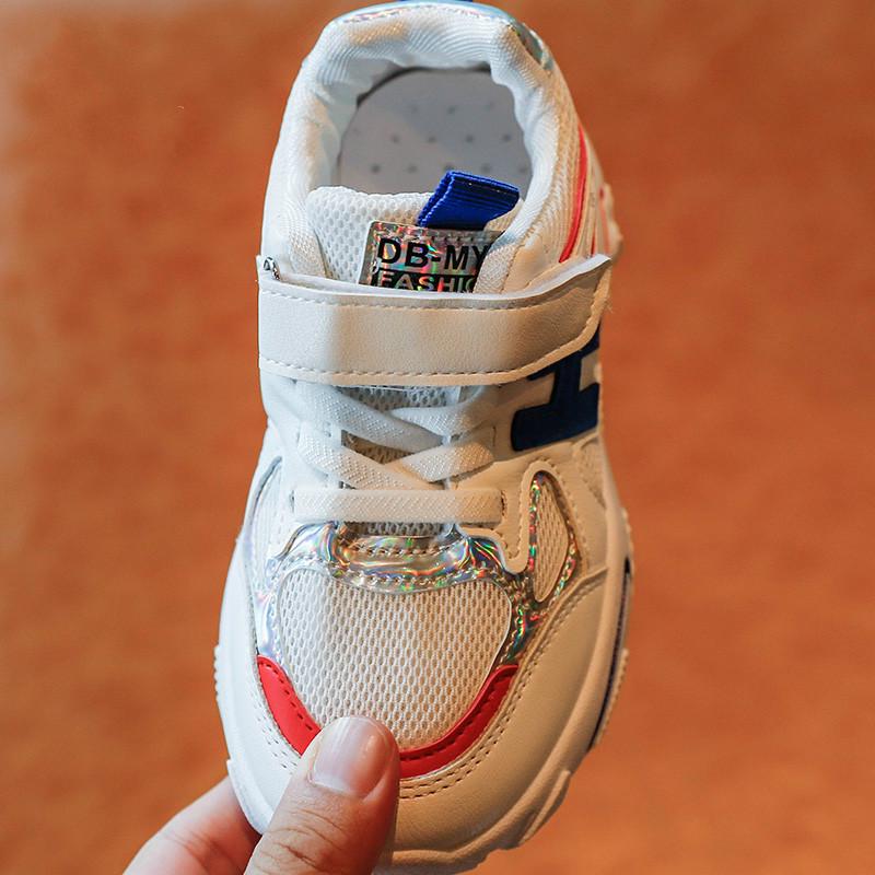 Giày thể thao phối lưới thoáng khí in chữ có size 26-37 thời trang Hàn Quốc dành cho bé trai và bé gái