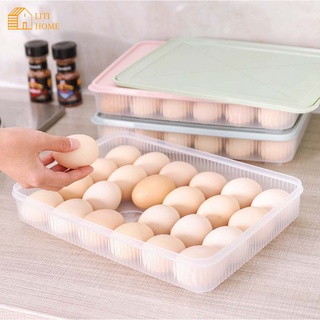 [Cắt lỗ lấy 5 sao] Hộp đựng trứng gà 1 tầng 24 quả có khay cố định không lo vỡ - Đồ gia dụng