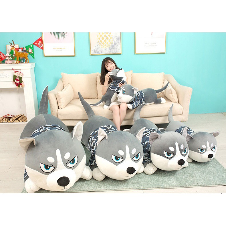 Gấu Bông chó mèo husky Boss Decor mềm mại