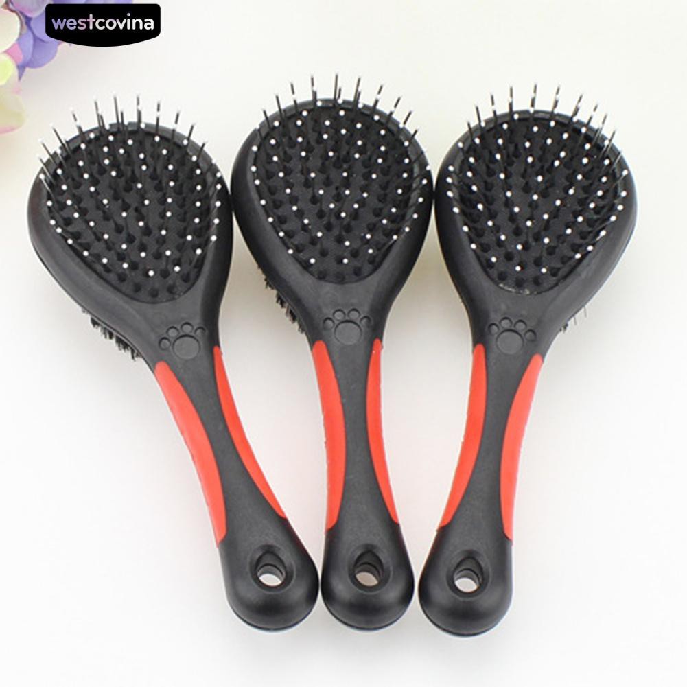 Lược chải lông 2 mặt cho thú cưng có tay cầm tiện dụng