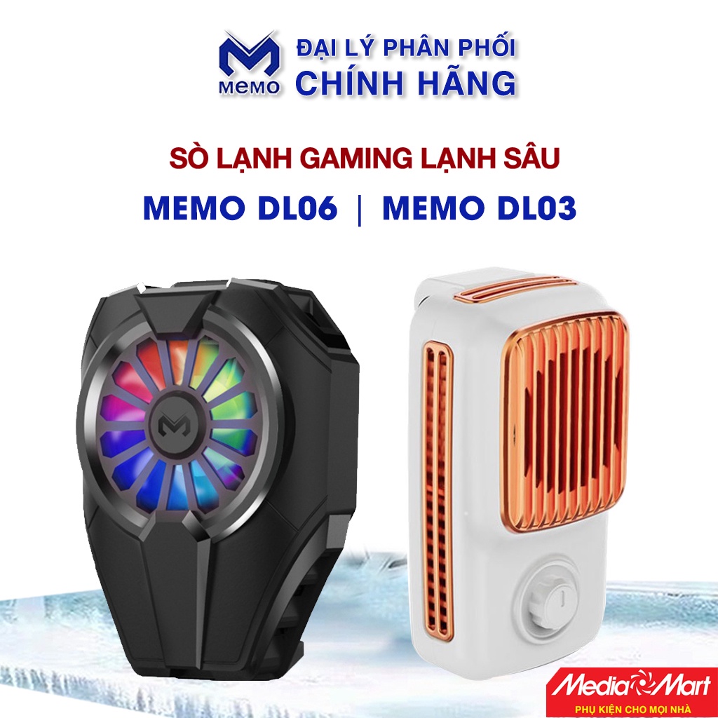 Quạt tản nhiệt điện thoại sò lạnh Memo DL03, DL06 quạt sò lạnh siêu mát, 03 cấp độ làm lạnh