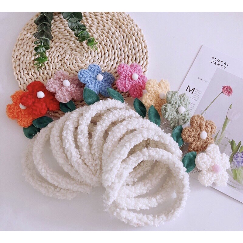 Bờm cài tóc hoa lò xo