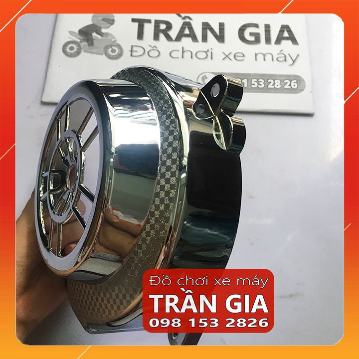 Ốp che quạt gió xe vision 2014-2015-2016-2017-2018-2019-2020 két nước xi inox cacbon - phụ kiện trang trí