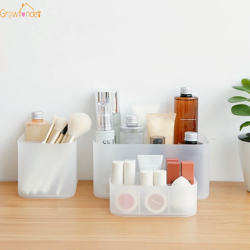 1 Hộp Đựng Mỹ Phẩm Để Bàn Bằng Nhựa Trong Suốt Chống Bụi Chia Ngăn 4 Kích Cỡ