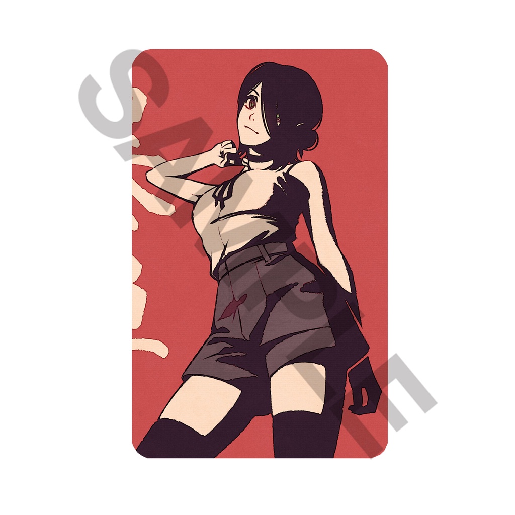 Card bo góc in hình NHÂN VẬT CHAINSAW-MAN THỢ SĂN QUỶ ảnh thẻ bo viền 5*8cm anime chibi dễ thương đáng yêu