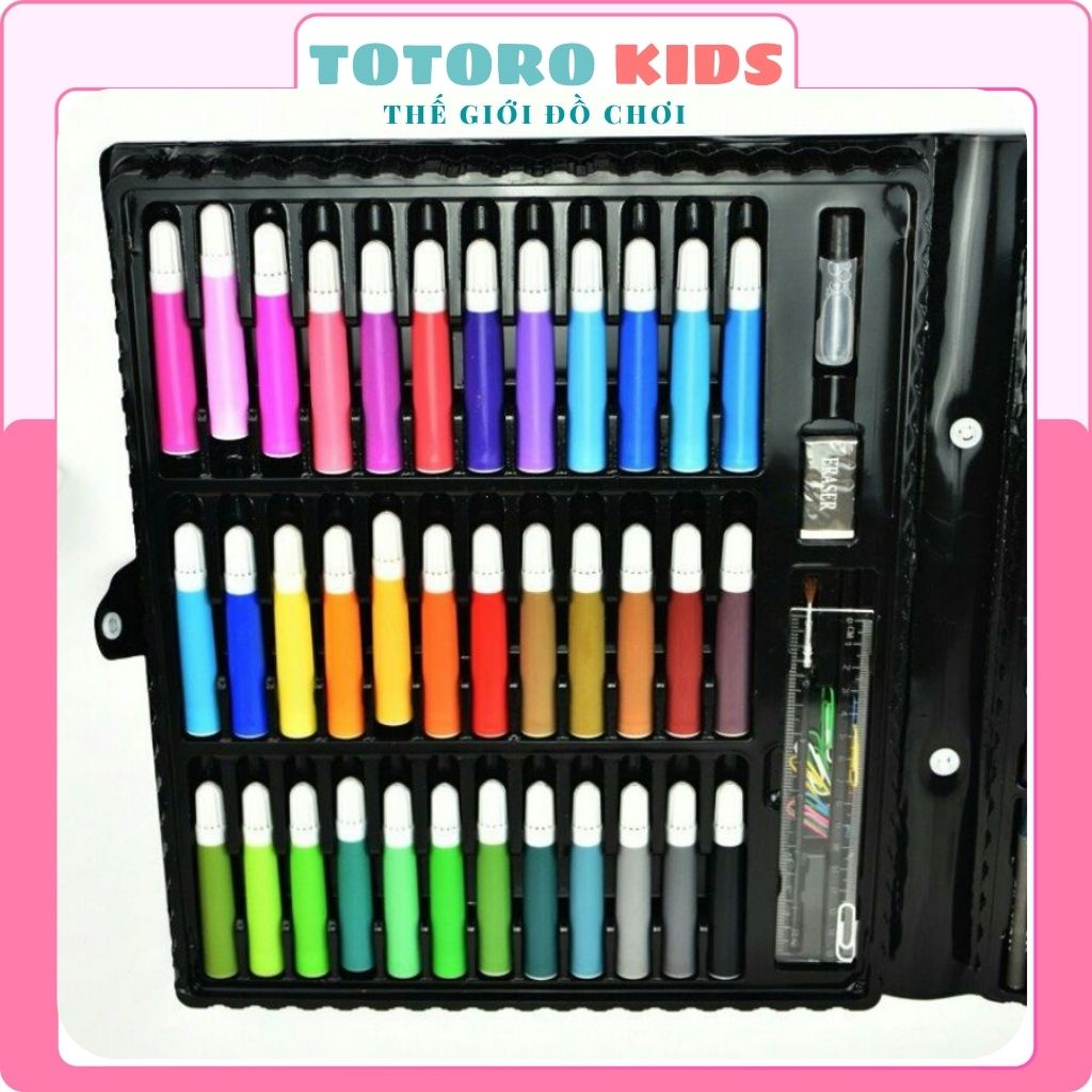 Bộ hộp bút tô màu 150 chi tiết cho bé gái trai thỏa sức sáng tạo