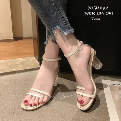 XGU092  XẢ HÀNG Sandals gót trong phong cách Hàn Quốc