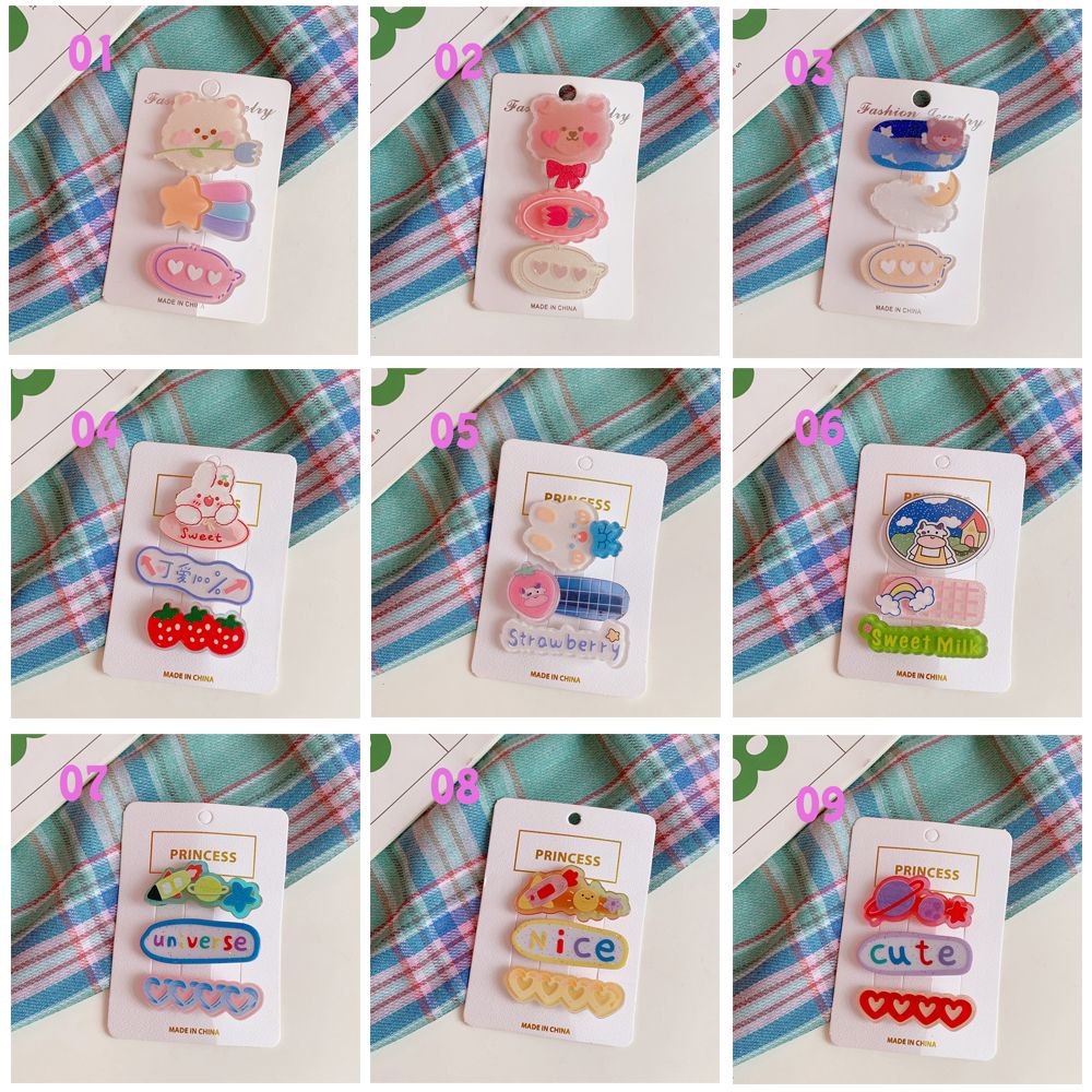 Kẹp Tóc Bằng Acrylic Hình Thỏ Hoạt Hình Đáng Yêu Cho Nữ