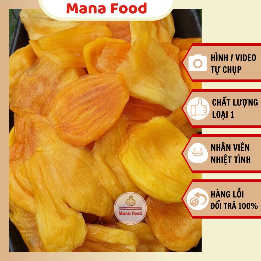 300G Mít Sấy Dẻo Mana Food, mít sấy lạnh, trái cây sấy lạnh | Thịt dày, ngọt tự nhiên - Ngon, Chất lượng