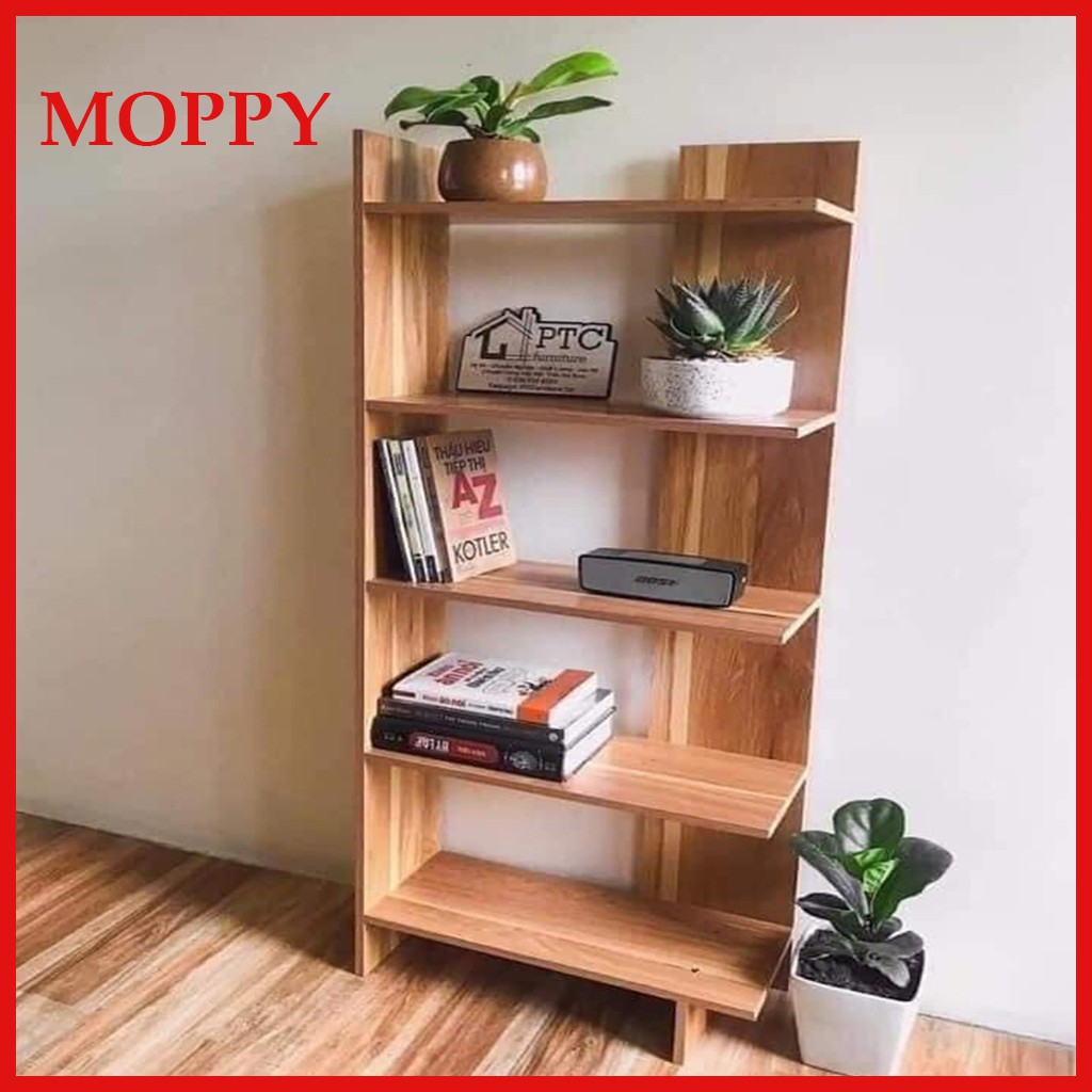 Kệ sách gỗ 5 tầng đa năng/Kệ góc tường trang trí chất liệu MDF nhập khẩu cao cấp