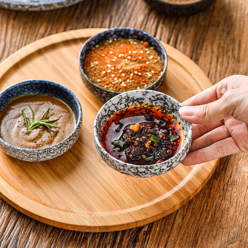 Đĩa Sứ Tròn Nhỏ Đựng Nước Chấm Phong Cách Nhật Bản