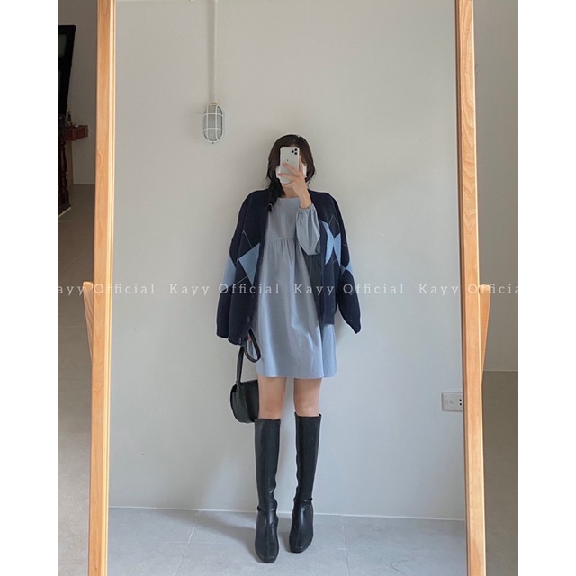 Áo khoác len họa tiết dáng xuông Hàn Quốc _Cltr ( ảnh thật ) | BigBuy360 - bigbuy360.vn