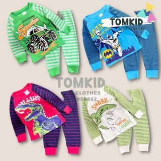 Đồ bộ dài tay bé trai đồ ngủ cho bé chất cotton loại 1 thoáng mát không giãn 8-23kg Tomkids