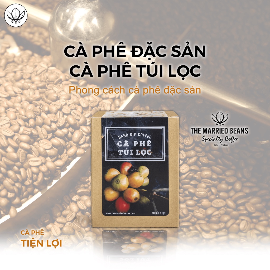 Cà phê túi lọc (The Married Beans) - 8g x 10 gói