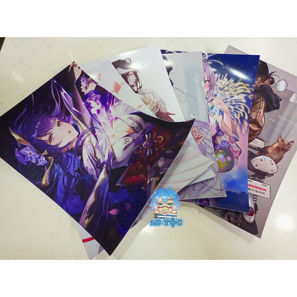 COMBO 10 TẤM POSTCARD In theo Yêu cầu - Cán màng bóng cán màng kim tuyến theo Yêu cầu - Poster Anime by 2D Tộc Shop