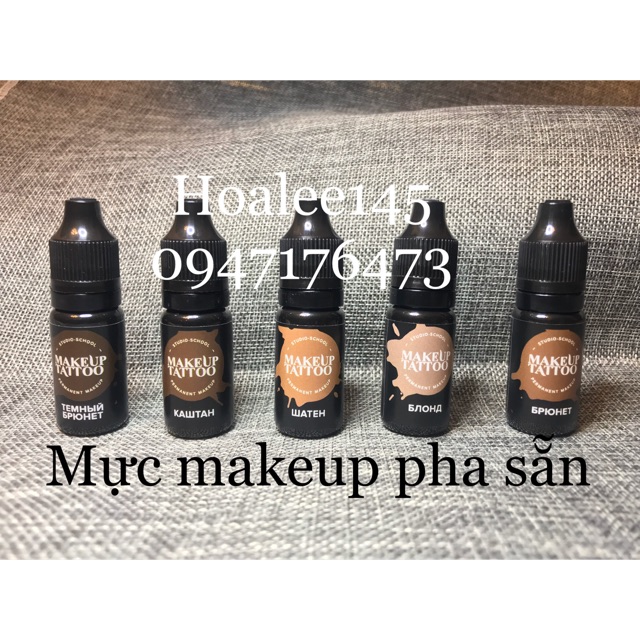 mực makeup màu mày pha sẵn