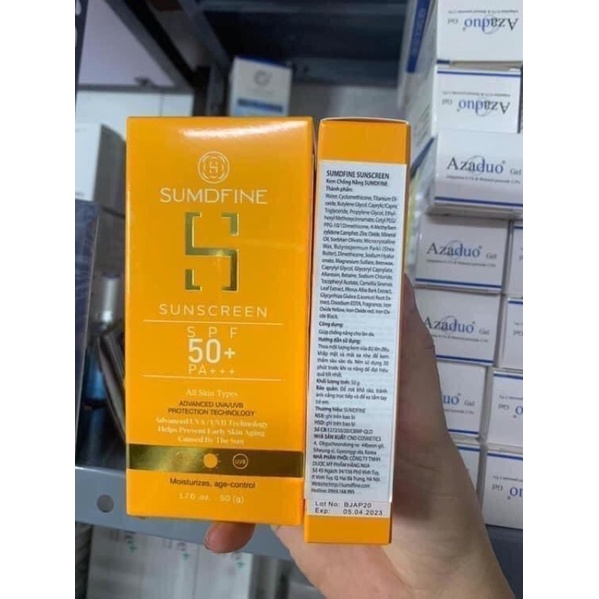 KEM CHỐNG NẮNG SUMDFINE SUNSCREEN SPF 50+, PA +++
