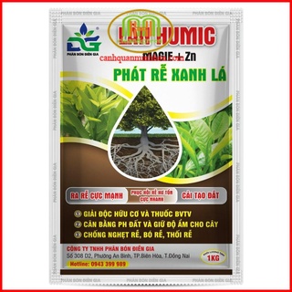 Phân lân hữu cơ Humic Magie Kẽm phát rễ xanh lá cực mạnh, phục hồi rễ cực nhanh, cải tạo đất 1kg