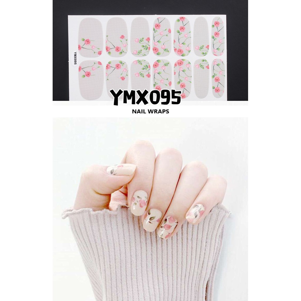 Miếng dán móng tay Nghệ thuật Phong cách Hàn Quốc Stickers Nails Wraps Nail Art Giáng Sinh Noel