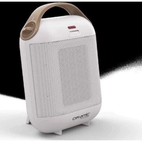 Quạt sưởi gốm DeLonghi HFX30C18 Trắng - Đen 55m² sưởi nhanh hơn với công nghệ làm nóng từ gốm