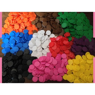 100x opaque plastic board game counters tiddly winks numeracy tea 4