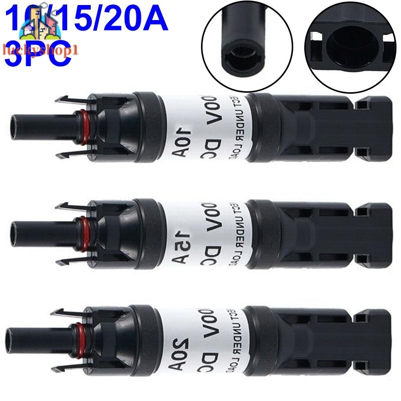 Portable 10A 15A MC4 In-Line Diode Connector Photovoltaic Solar Panel Fuse Adapter