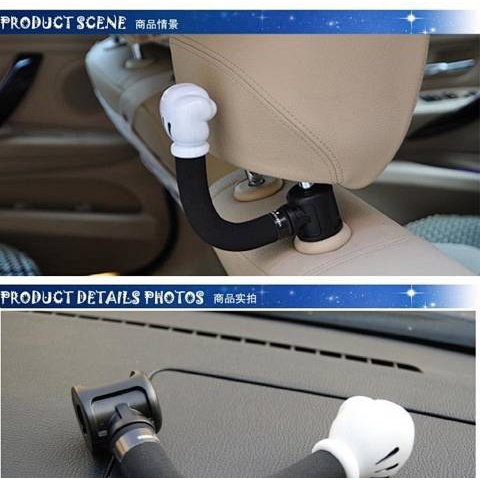 Mickey Creative Car Hook inside the Car Seat Back Storage Hook Multi-Function Rear Seat Supplies Auto department store supplies