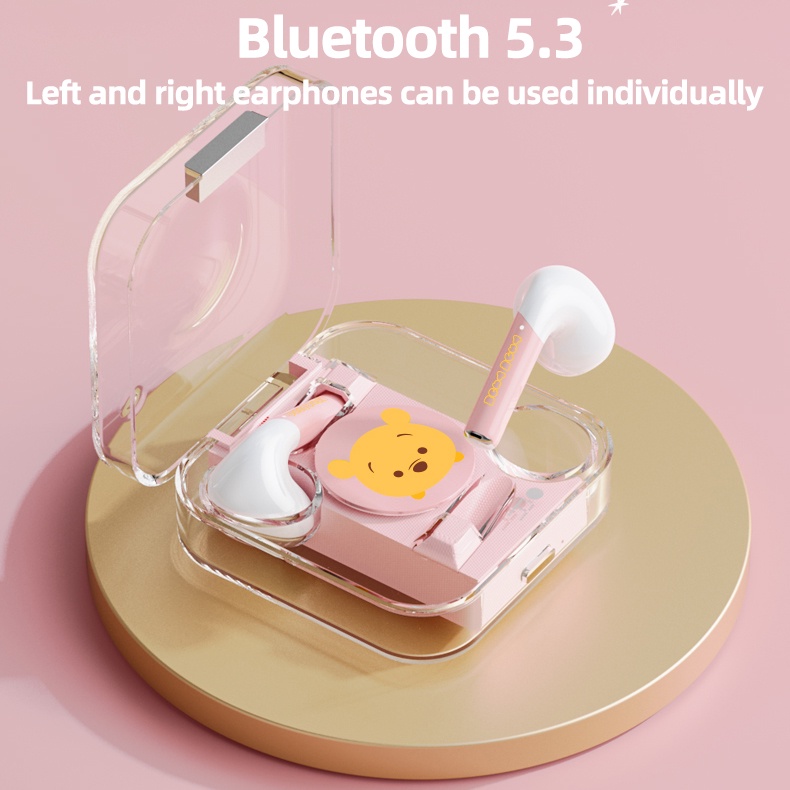 Tai nghe Bluetooth 5.3 không dây chống ồn có mic LK-21 phong cách thể thao Disney