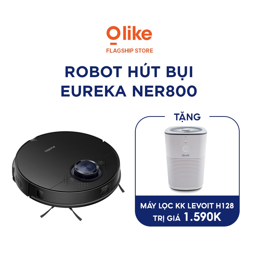 Mua 1 Tặng 1 Máy Lọc KK H128 - Robot Hút Bụi Lau Nhà Eureka NER800 | Tích Hợp Thông Minh 3 Tính Năng Quét - Hút - Lau