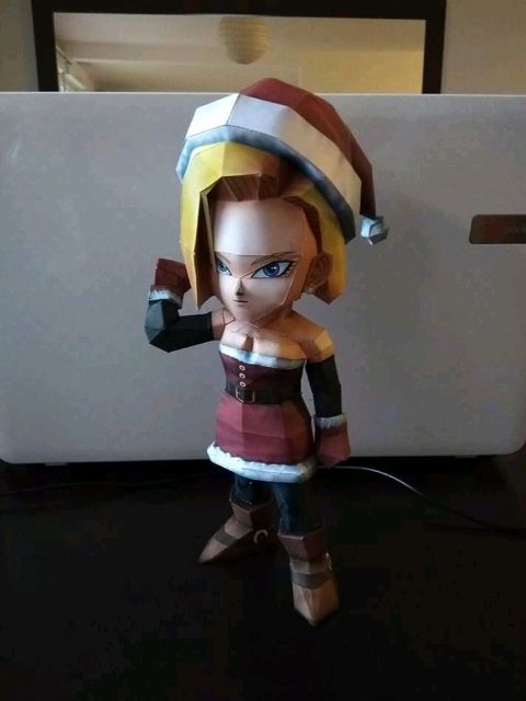 Mô hình giấy anime Xmas Chibi Android 18