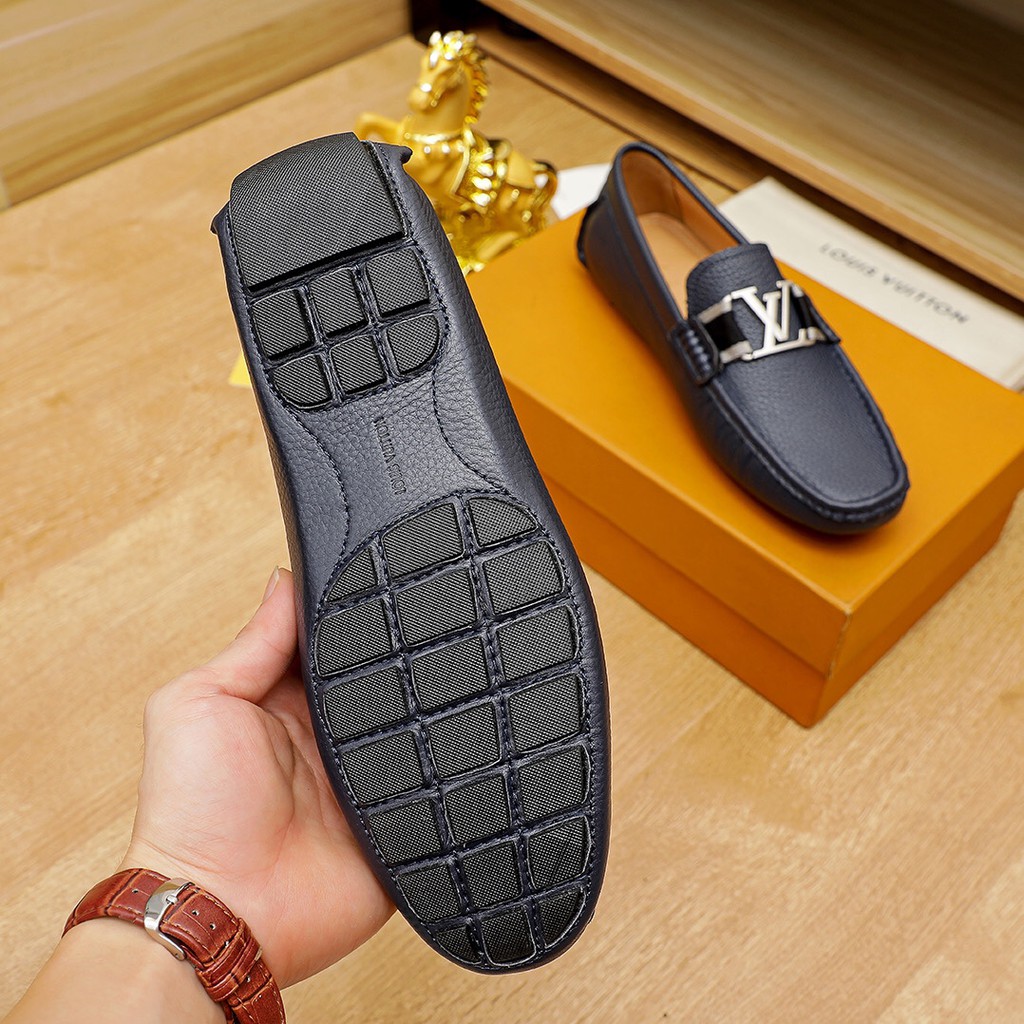 Giày lười da thật nam Louis Vuitton LV thiết kế cổ điển, lịch lãm