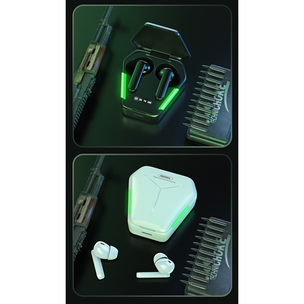Tai Nghe Gaming Bluetooth REMAX TWS-30 , Tai Nghe Chơi Game Bluetooth TWS 30  - Chống Nước IPX5. Bảo Hành 12 Tháng