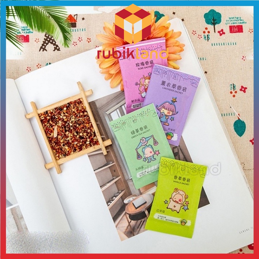 Túi Thơm 12 Cung Hoàng Đạo Mini Để Balo Túi Xách Tủ Quần Áo Giày Dép Hương Thơm Thảo Mộc Chống Ẩm Nấm Mốc
