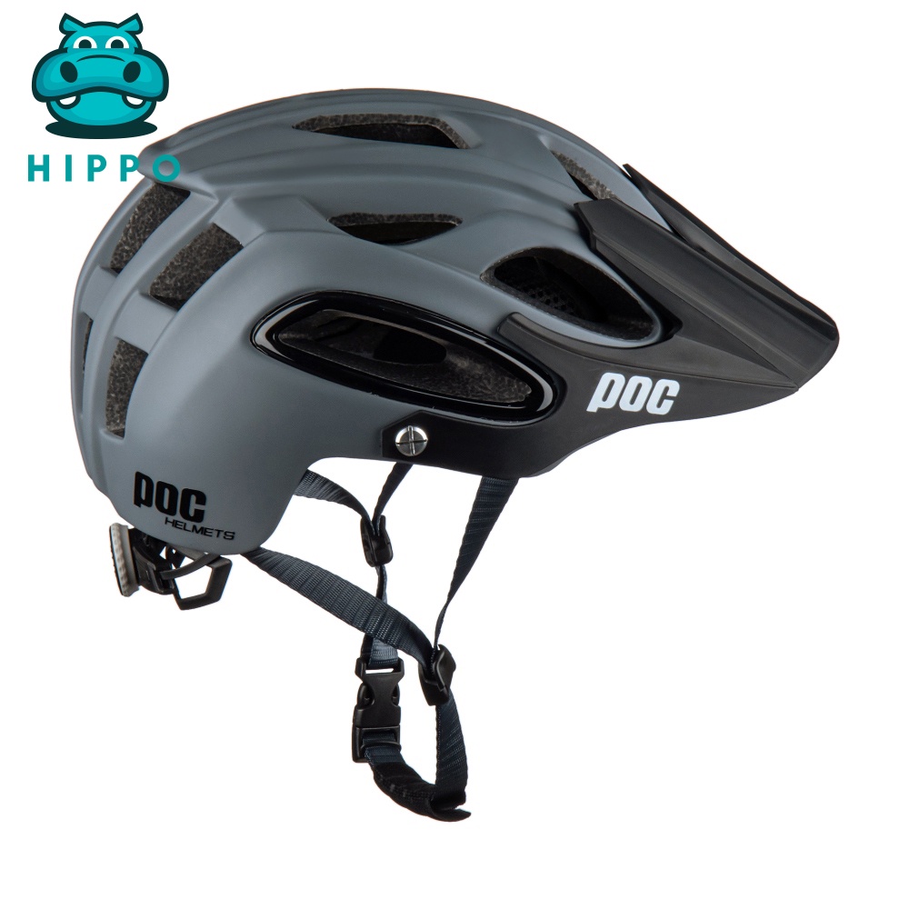 Mũ bảo hiểm xe đạp thể thao chuyên nghiệp Poc 07 siêu nhẹ màu xám xi măng - HIPPO HELMET
