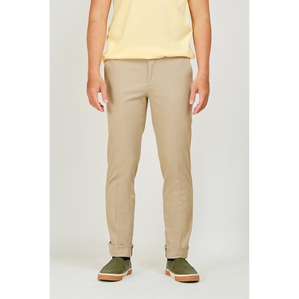 Quần Khaki Slimfit mattana 0 ly màu vàng kem nhạt MKM07190414003233