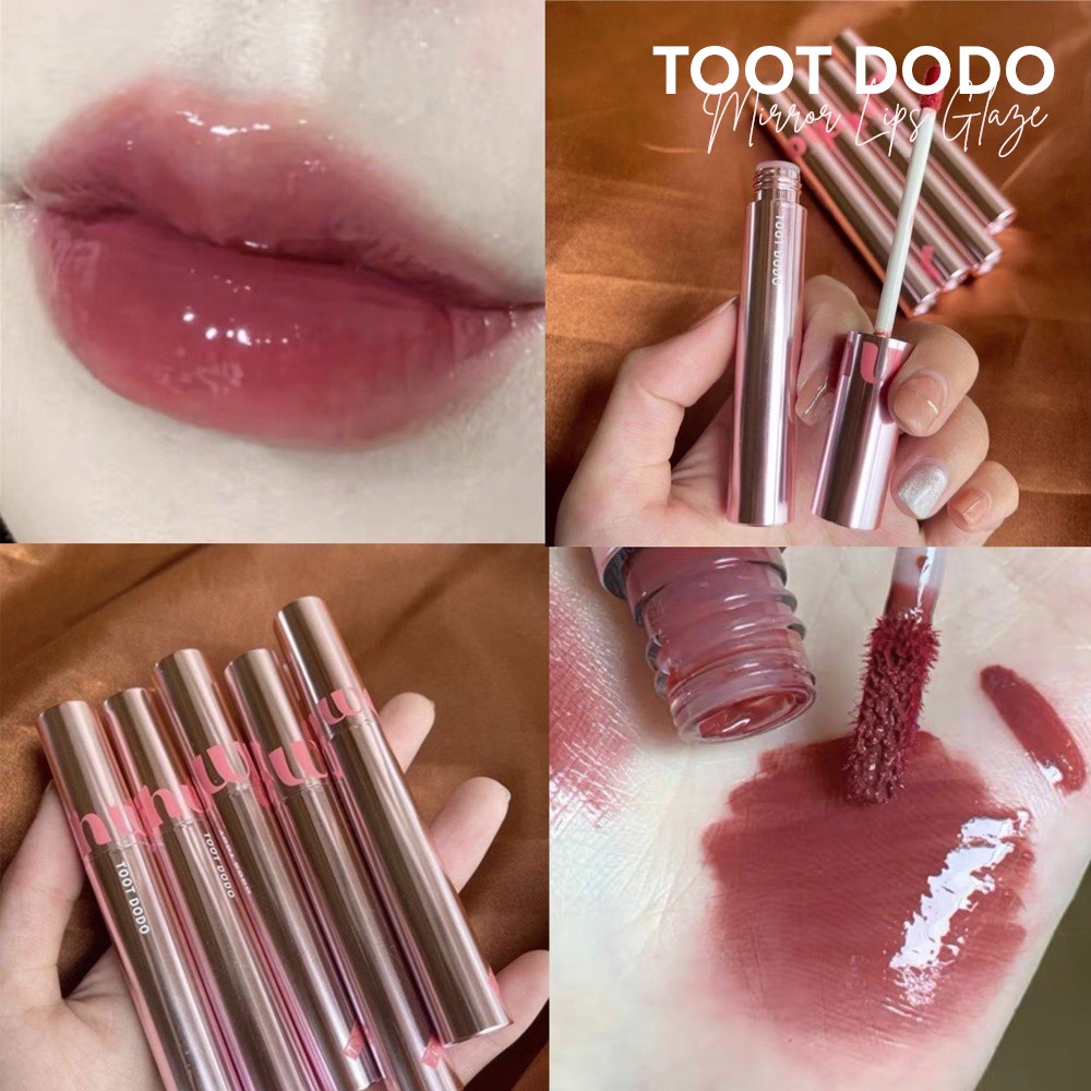 Son kem bóng lâu trôi TOOT DODO Mirror Lip Glaze căng bóng mịn môi (6 Màu)