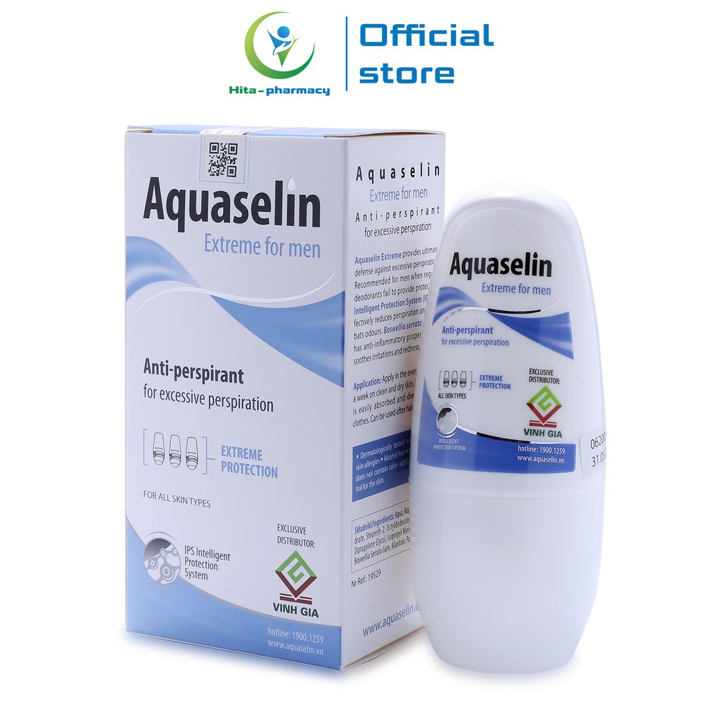 Lăn khử mùi cho nam Aquaselin Extreme For Men 50ml