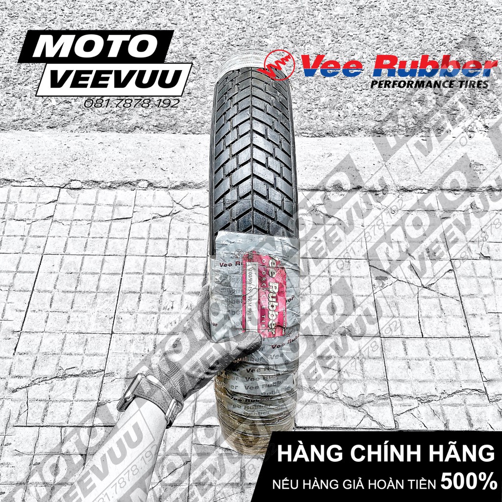 Lốp vỏ xe máy Vee Rubber 100/90-19 TL VRM191 (Lốp không ruột VeeRubber)