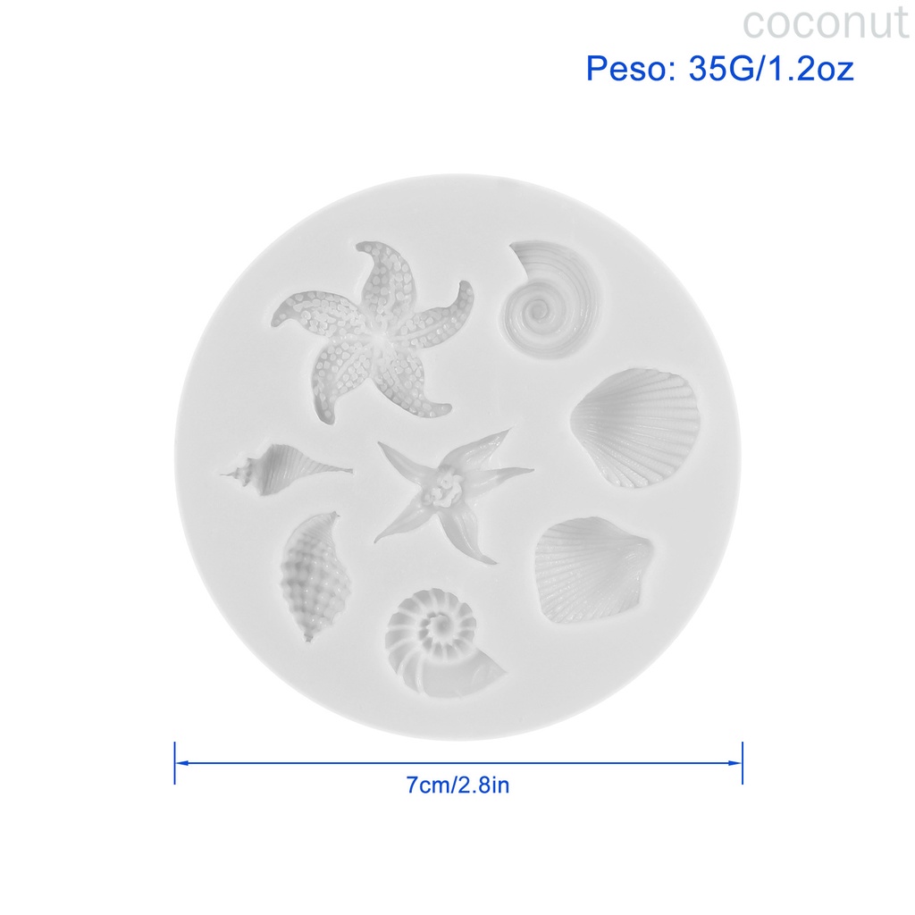 Khuôn Silicon Tạo Hình Vỏ Sò 3d Dễ Thương Trang Trí Bánh Diy