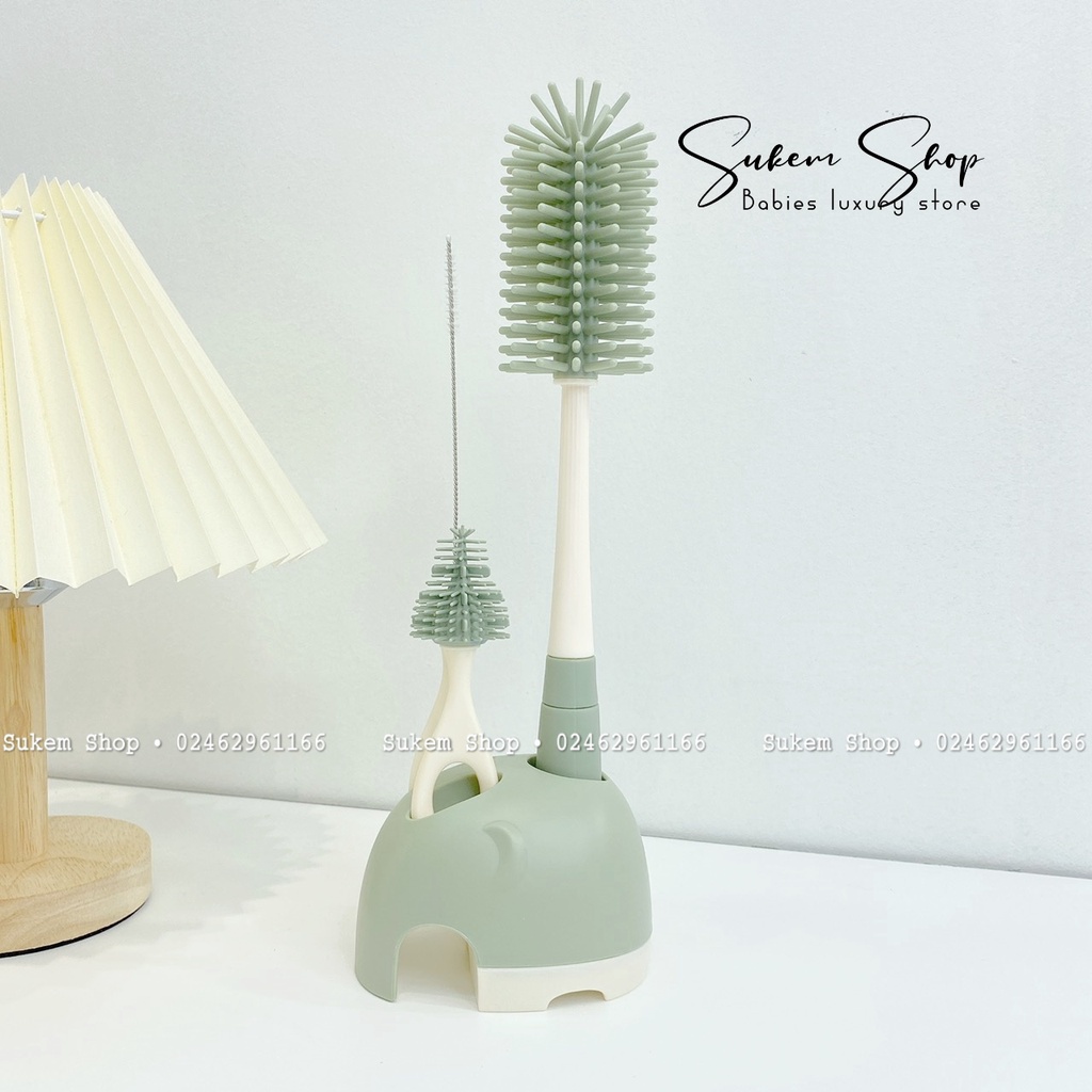 Cọ Rửa Bình Sữa Cho Bé Silicone Cao Cấp 4 Chi Tiết