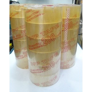 Băng Keo Trong/Đục 5F 200Ya - 2kg/cây (6 cuộn), Loại 1,Lõi Giấy Nhỏ-Siêu Dai-Siêu Dính-Siêu Tiết Kiệm.