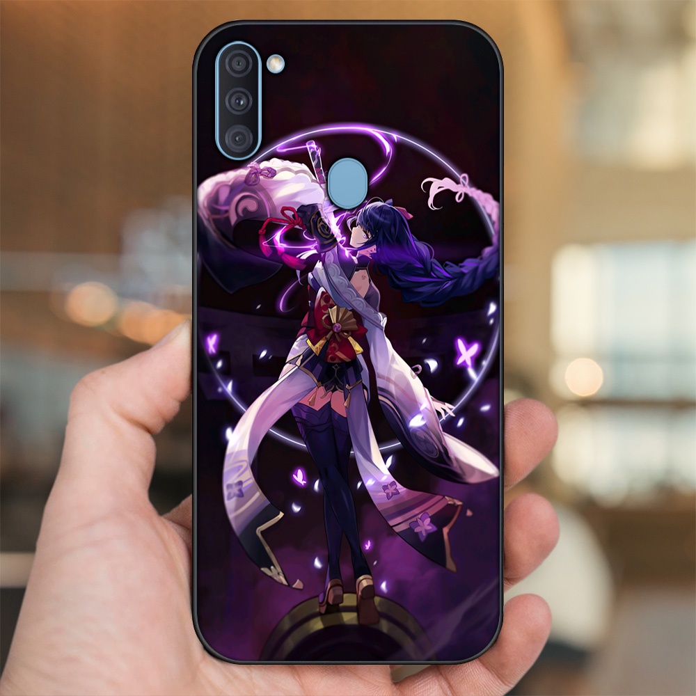 Ốp lưng Samsung A11, M11 viền đen in hình Raiden Shogun Genshin Impact