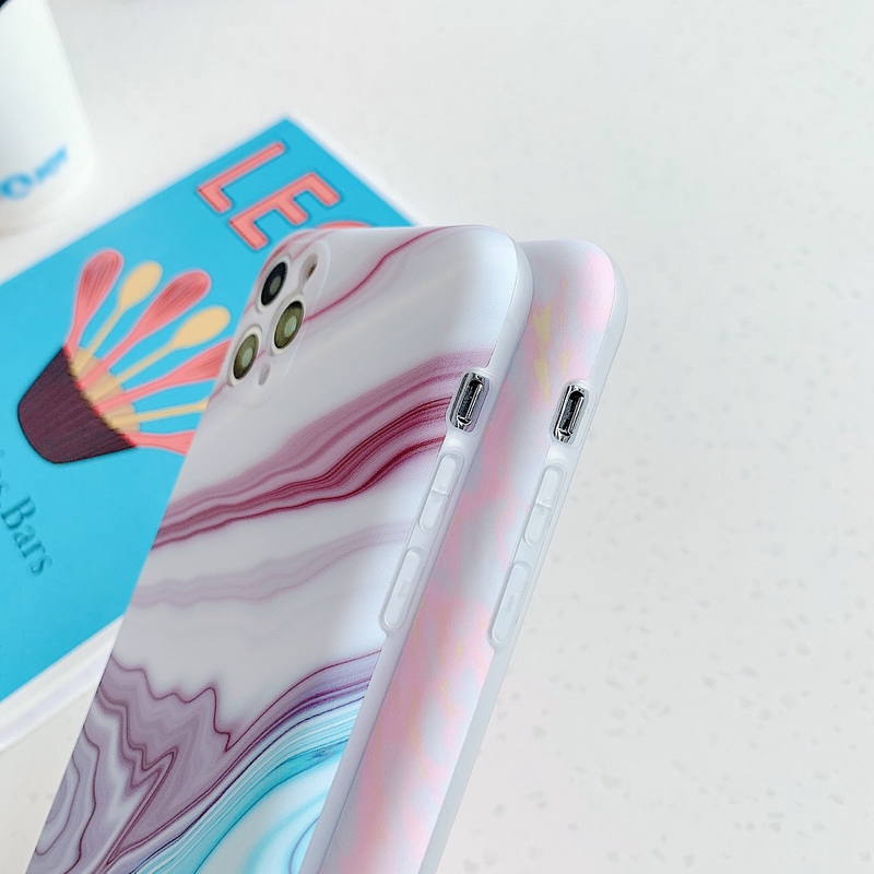 Ốp điện thoại mềm họa tiết đá cẩm thạch bề mặt nhám cho iPhone 11 Pro Max XS MAX XR X 8 7 Plus