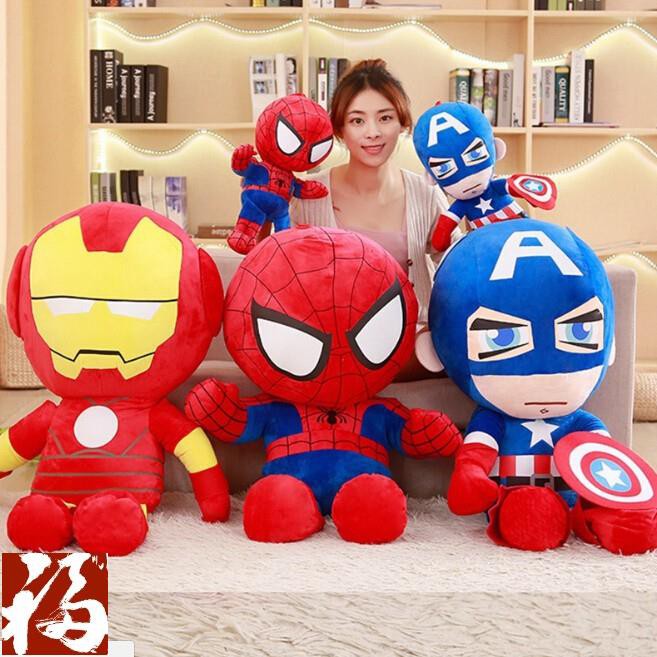 Mềm Thú Nhồi Bông Hình Siêu Anh Hùng Captain America Iron Man Spiderman 84224207