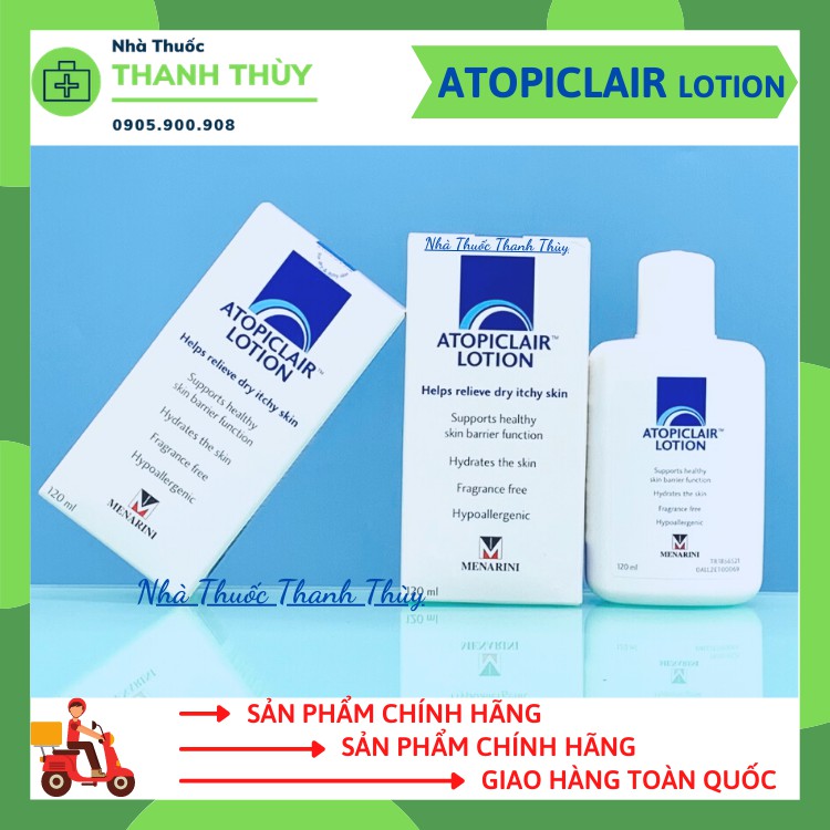 🅼🅰🅳🅴 🅸🅽 🅸🆃🅰🅻🅸🅰 ATOPICLAIR LOTION [Chai 120ml] Lotion Giảm Đỏ Ngứa, Rát Và Chàm Cho Bé