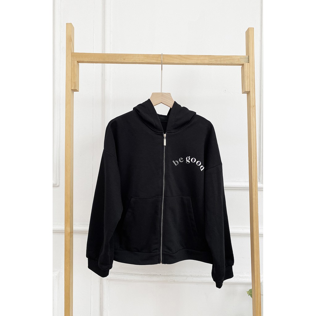 [Mã WABRWA15 giảm 15% đơn 300K] DOTTIE - Áo Khoác Thun Đen Nữ T0184